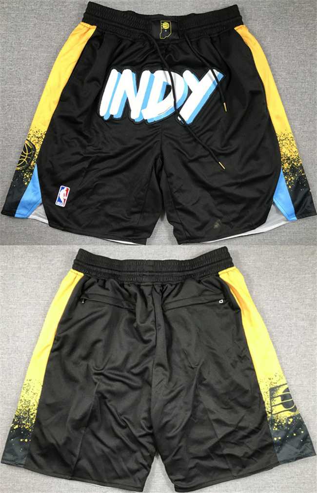 Men%27s Indiana Pacers Black City Edition Shorts (Run Small)->chicago bulls->NBA Jersey
